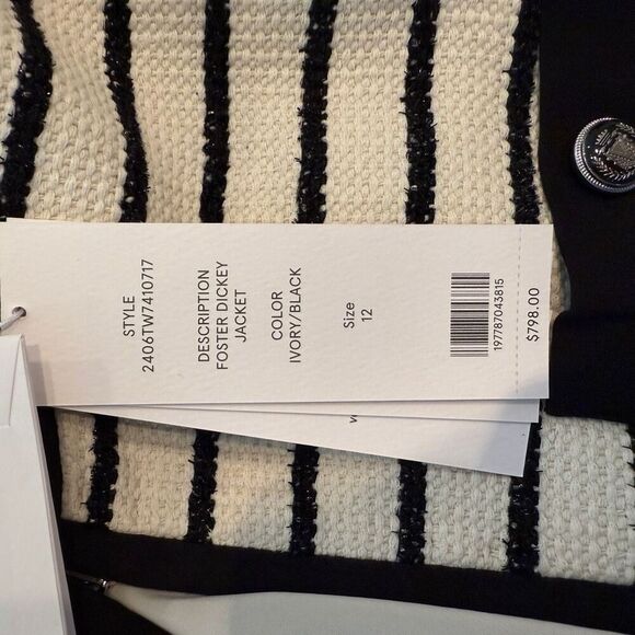 NWT Veronica Beard Foster Dickey Jacket- Size 12 - Picture 8 of 12